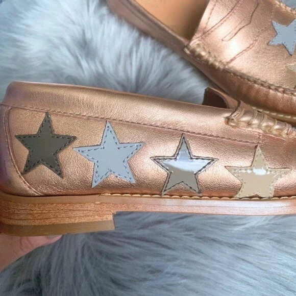 G.H. Bass & Co. NEW Penny Stardom Weejuns 5 Gold - Picture 3 of 9